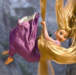 Rapunzel-beeld dat rockt met haar heel lange haar