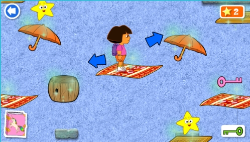Online-peli Dora Explorer - maaginen seikkailujen linna