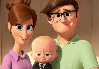 Ted y Janice Templeton con Baby Boss