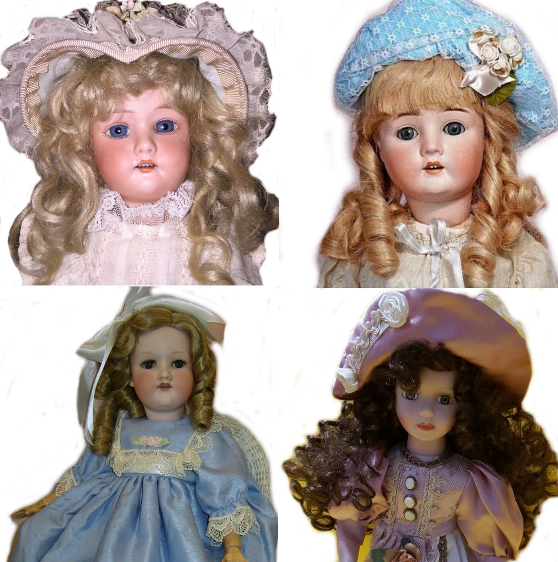 parrucche per bambole antiche
