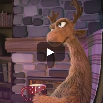 Hey Deer-クリスマスについてのアニメーションの短編映画