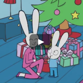 Simone le lapin et ses cadeaux de Noël