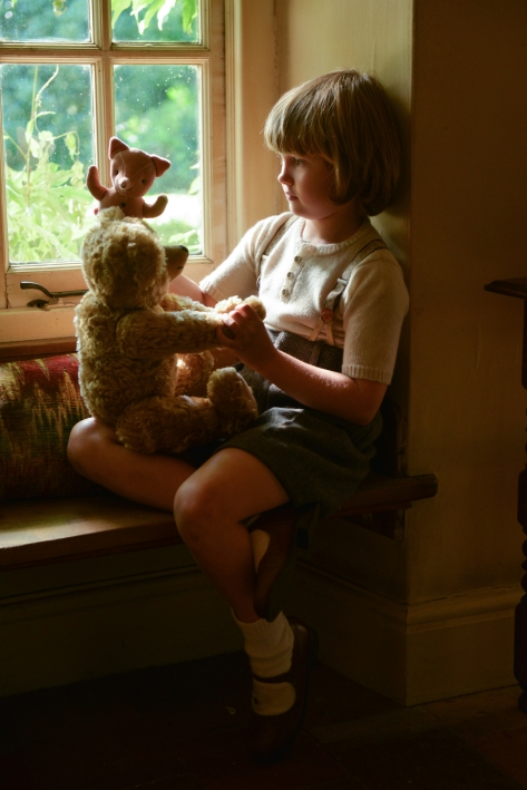 Madeline with the Winnie the Pooh teddy bear