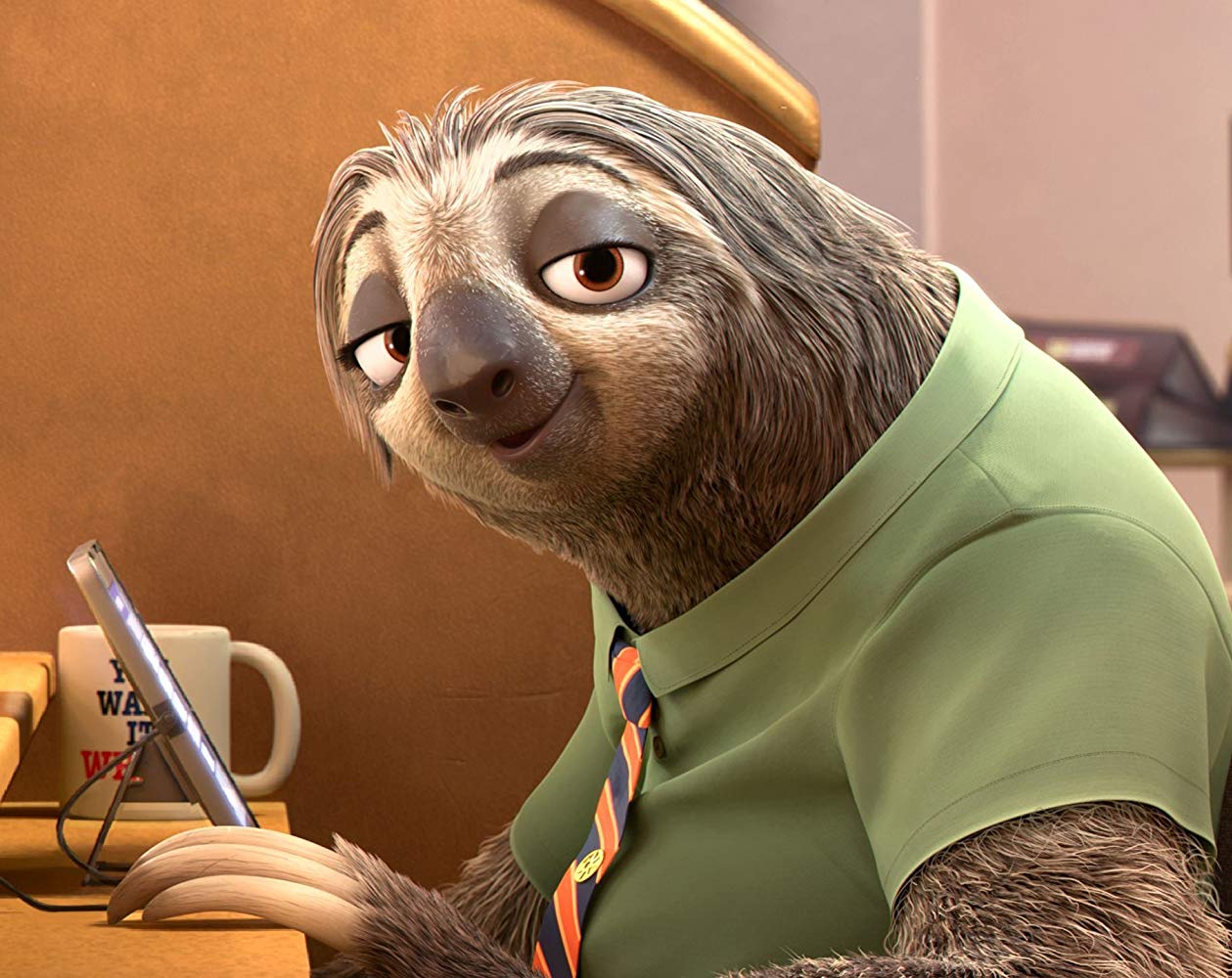 Blițează sloth-ul serviciului de motorizare Zootropolis
