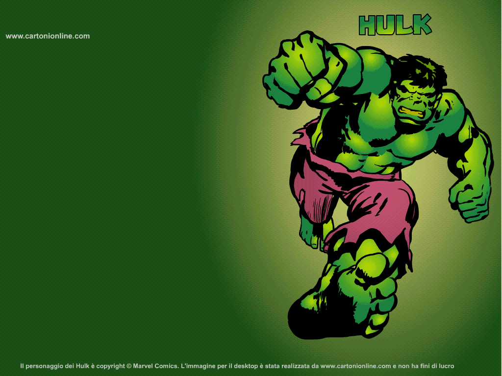 Hulk 1024x768アニメーションデスクトップ壁紙