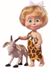 Masha caveman doll 12 cm with goat