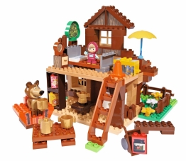 MASHA'S HOUSE AND BEAR CONSTRUCTIONS 163 PIECES + 2 CHARACTERS