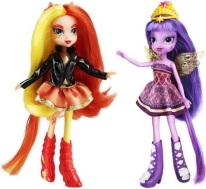Twilight Sparkle and Sunset Shimmer dolls