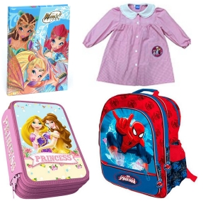 School items about cartoon characters