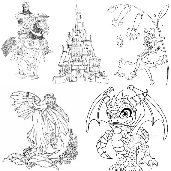 Desenhos de fantasy para colorir