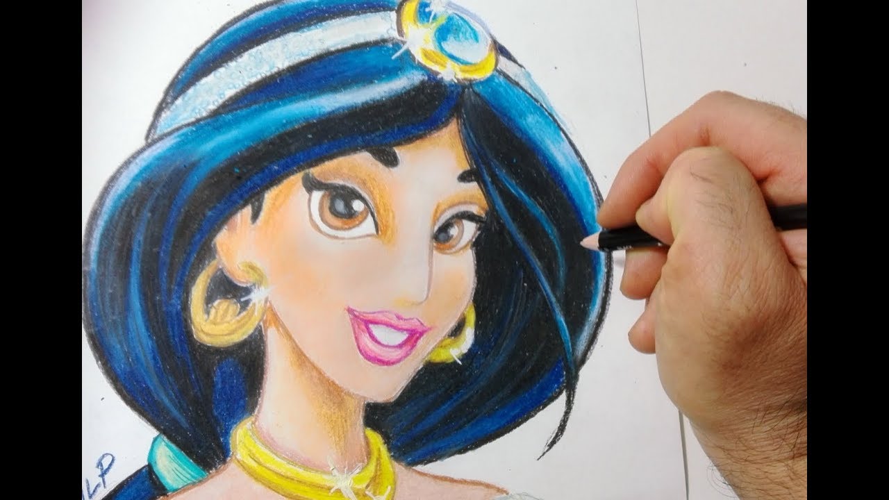 Come disegnare Jasmine di Aladdin passo passo