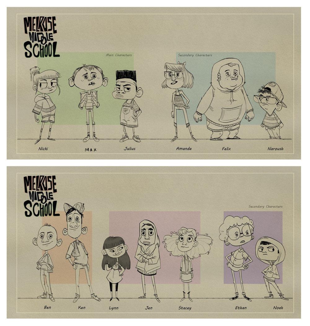 Disegni dei personaggi per il 2019 Passo QUESTO! vincitore Melrose Middle School (alikellner.com)