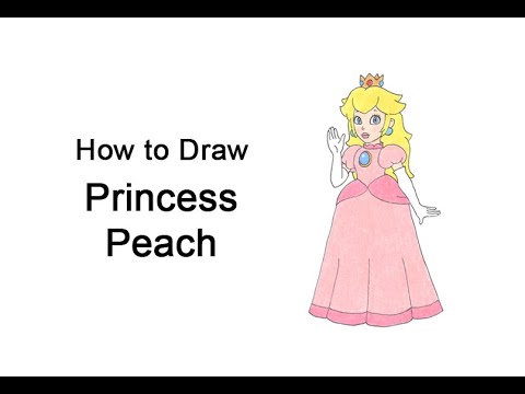 Come disegnare la Principessa Peach a matita passo passo