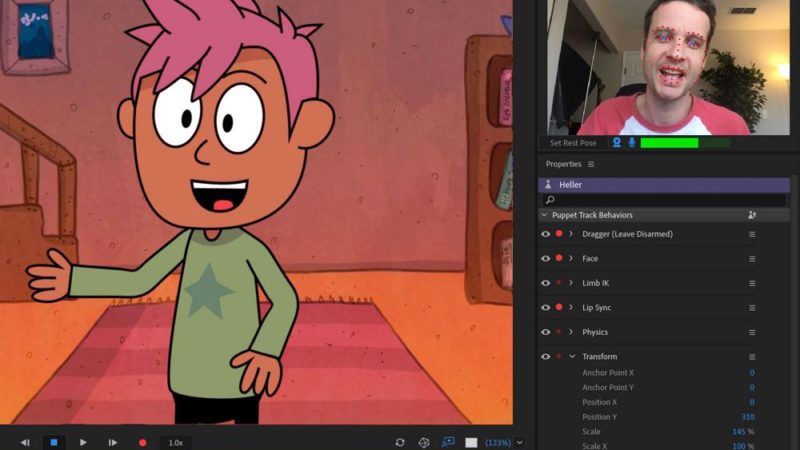 Adobe presenta in anteprima le nuove funzionalità di Character Animator in arrivo in versione beta nel 2020