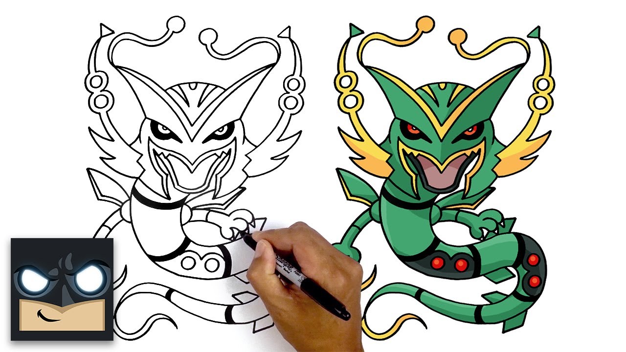 Come Disegnare Mega Rayquaza メガレイクアザの描き方 Pokemon Cartoni Onlineポケモン オンライン漫画