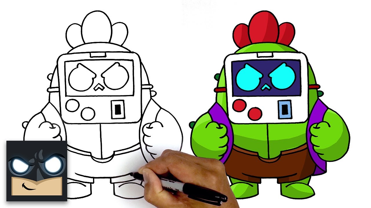 Come Disegnare Mask Spike 8 Bit Di Brawl Stars - disegni da colorare 8 bit brawl stars