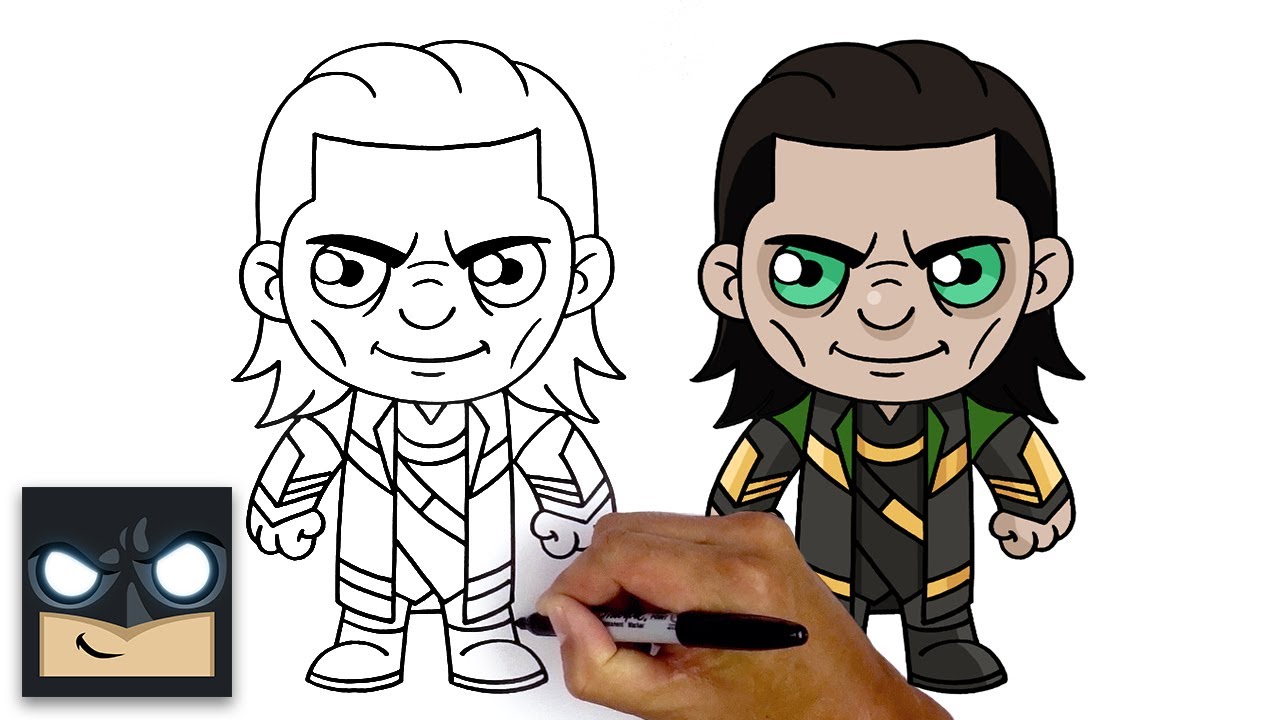 Come disegnare Loki degli Avengers, passo passo in versione chibi