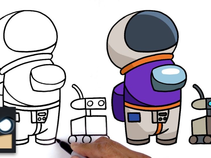 Come disegnare Astronaut Crewmate + Pet |  Among Us