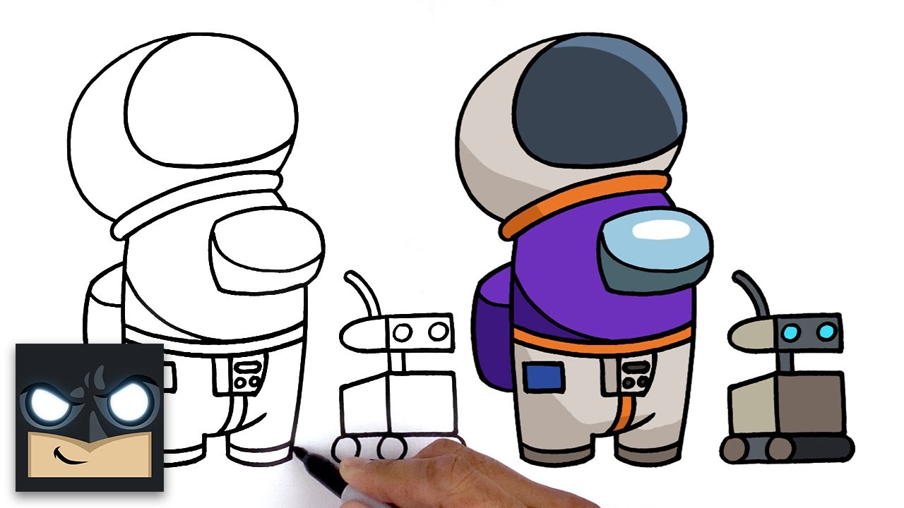 Come disegnare Astronaut Crewmate + Pet |  Among Us