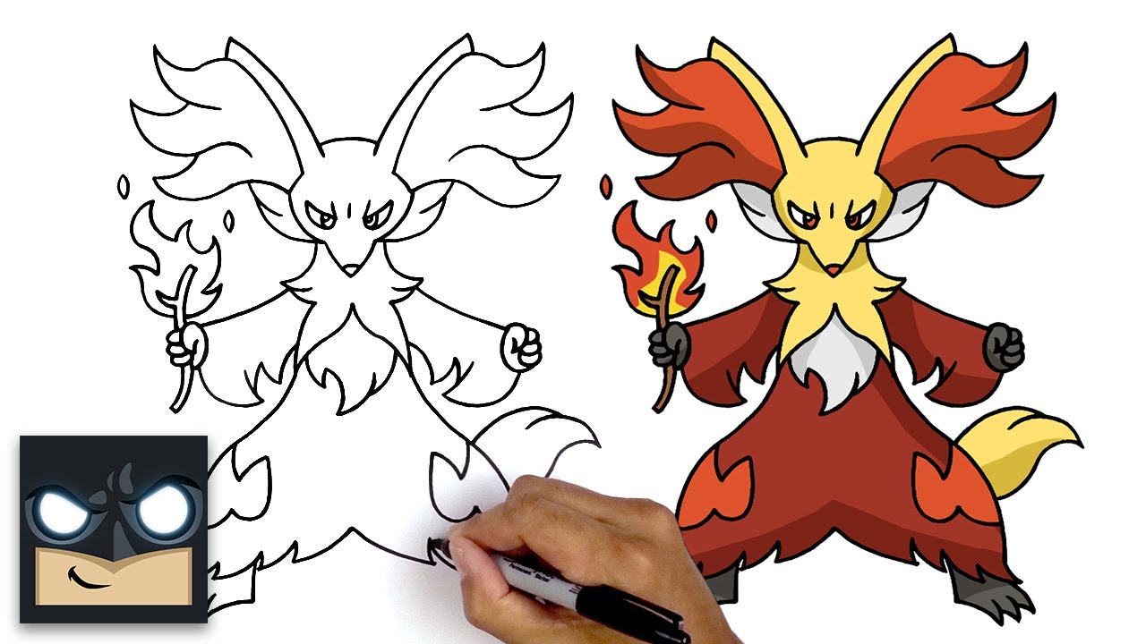 Come disegnare Delphox dei Pokemon