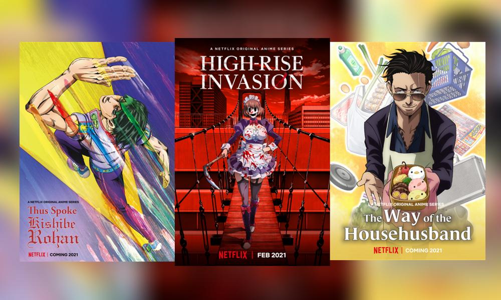 Netflix aggiunge 5 anime e condivide le anteprime sui progetti principali