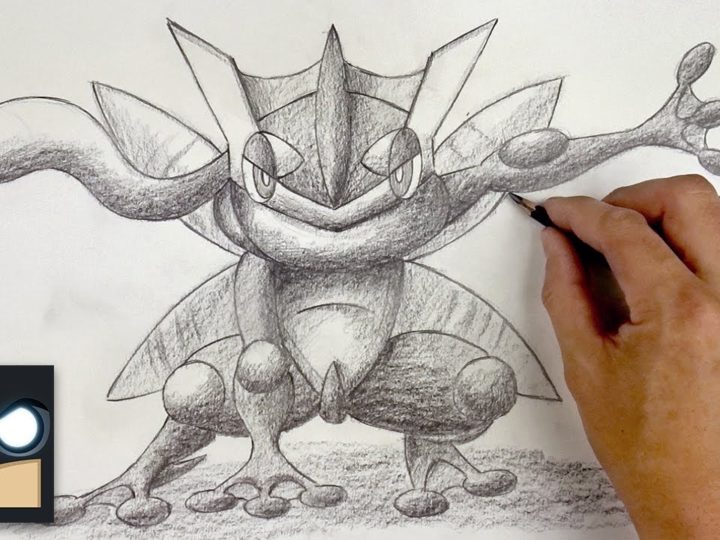 Come disegnare Ash Greninja dei Pokèmon a matita