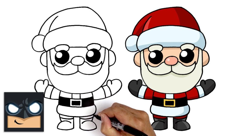 Cómo dibujar a Santa Claus en estilo kanwaii