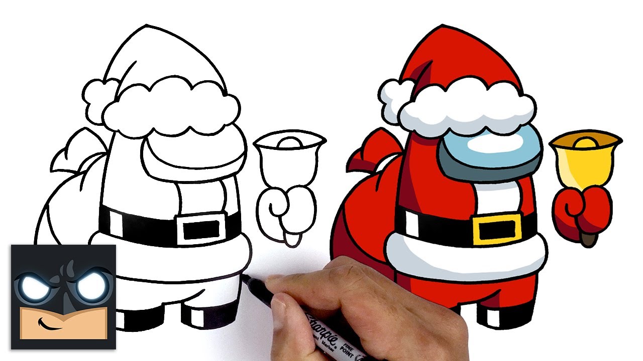 Come Disegnare Un Compagno Di Squadra Di Babbo Natale Di Among Us