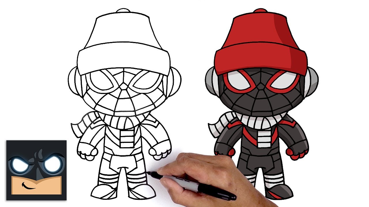 Come Disegnare La Tuta Invernale Miles Morales Uomo Ragno Cartoni Online