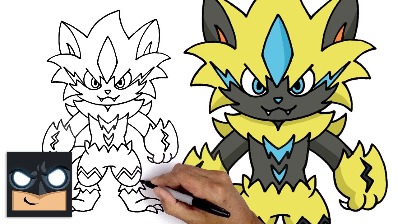 Come disegnare Zeraora dei Pokemon