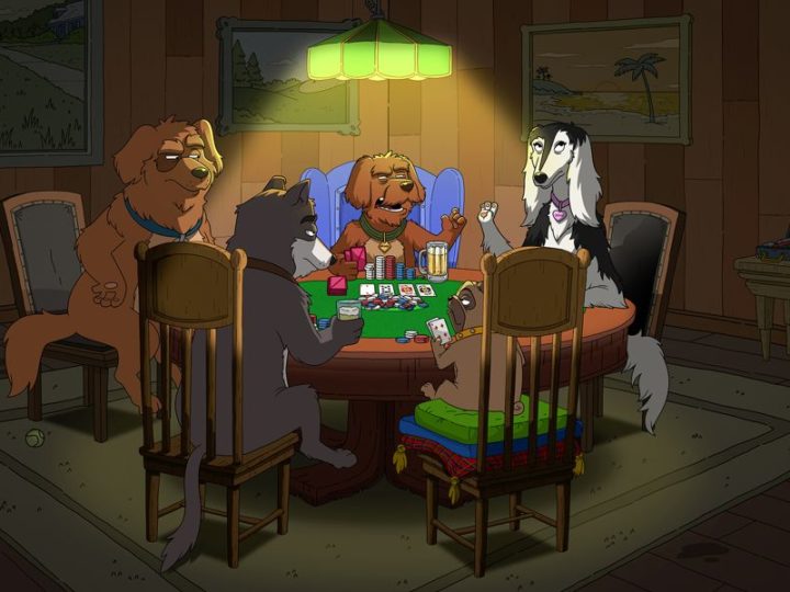 Guarda il video di “Dogs Playing Poker” di Denis Leary