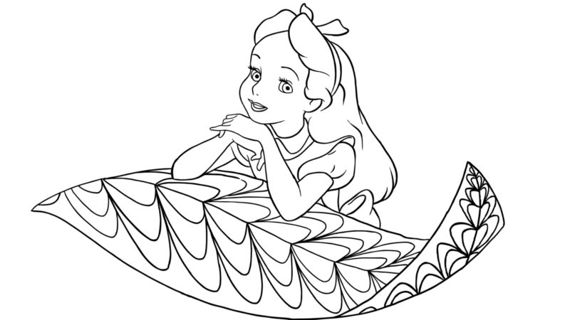 Disegni da colorare di Alice nel paese delle meraviglie della Disney