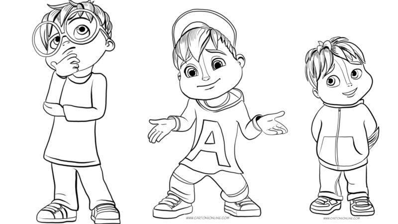 Disegni da colorare di Alvin e i Chipmunks
