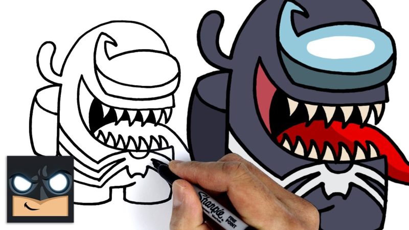 Come disegnare Venom Crewmate di Among Us