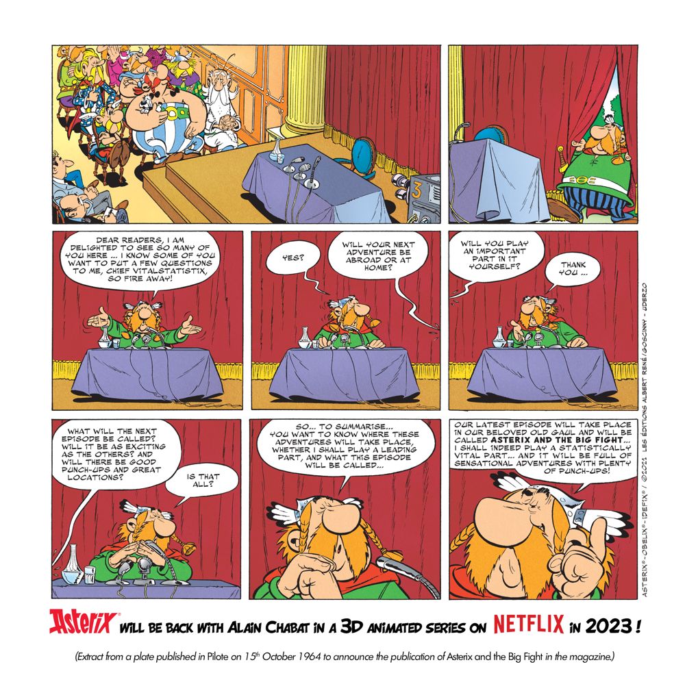 Annuncio della serie Asterix © Les Editions Albert René