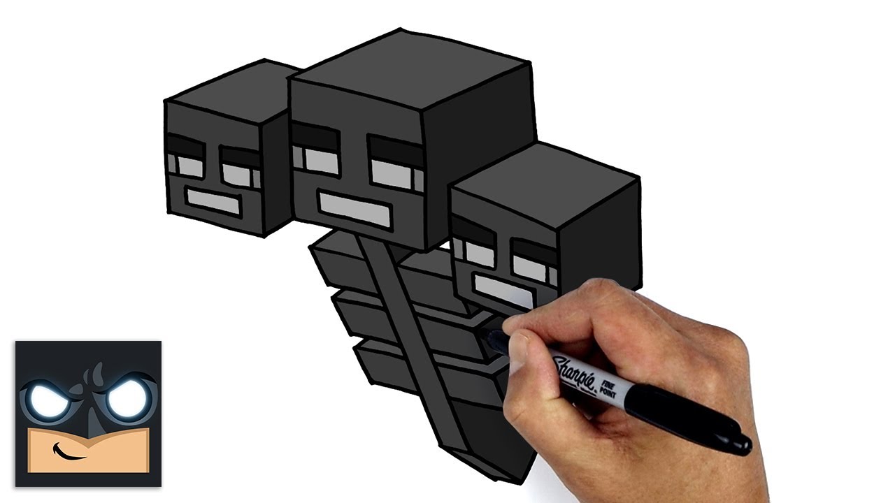 Come disegnare Minecraft | Wither || Tutorial di disegno passo passo per principianti