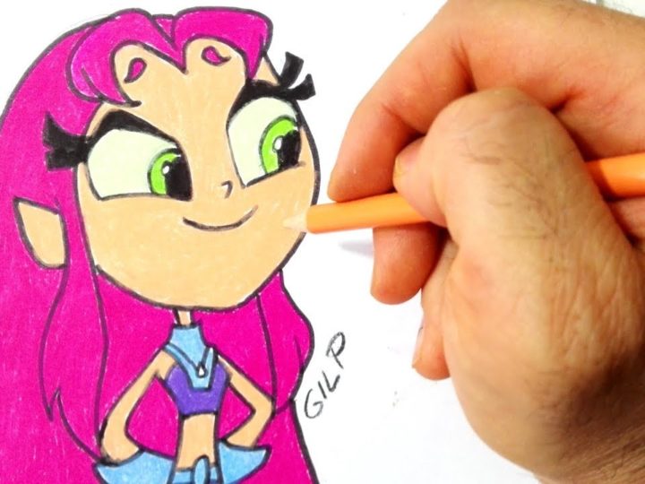 Come disegnare Stella Rubia (Starfire) dei Teen Titans Go