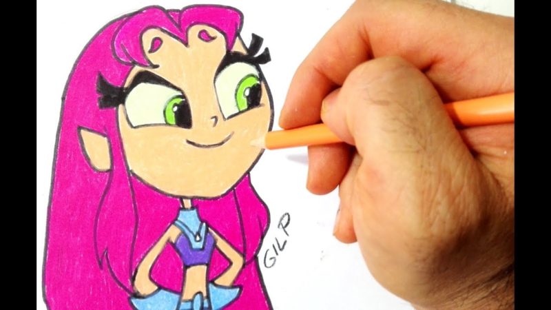 Come disegnare Stella Rubia (Starfire) dei Teen Titans Go