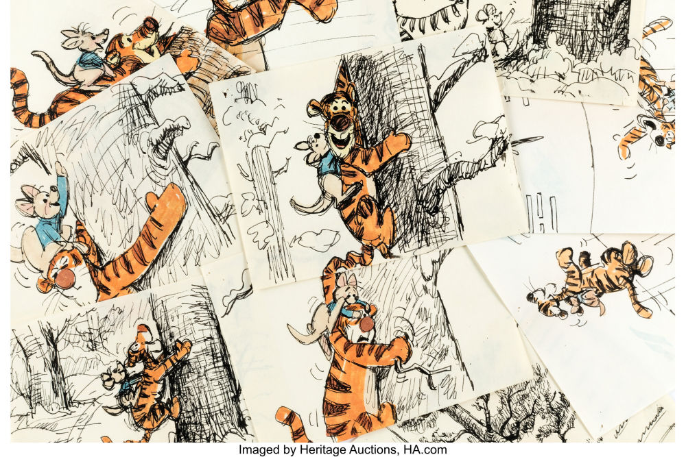 Winnie the Pooh e Tigro Too Storyboard Original Art Group