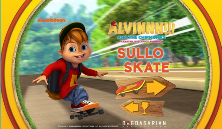 Gioco online gratis di Alvin sullo skate