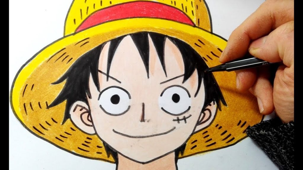 Cómo dibujar Monkey Luffy de One Piece - Dibujos animados en línea