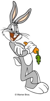 Bugs Bunny il personaggio dei cartoni animati dei Looney Tunes