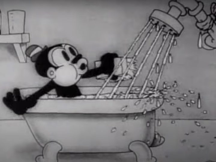 Il cartone animato “Bosko – Sinkin’ in the Bathtub” del 1930