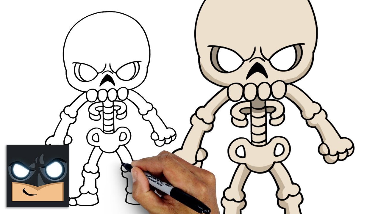 Come disegnare uno scheletro di Halloween 🎃 Tutorial di Halloween