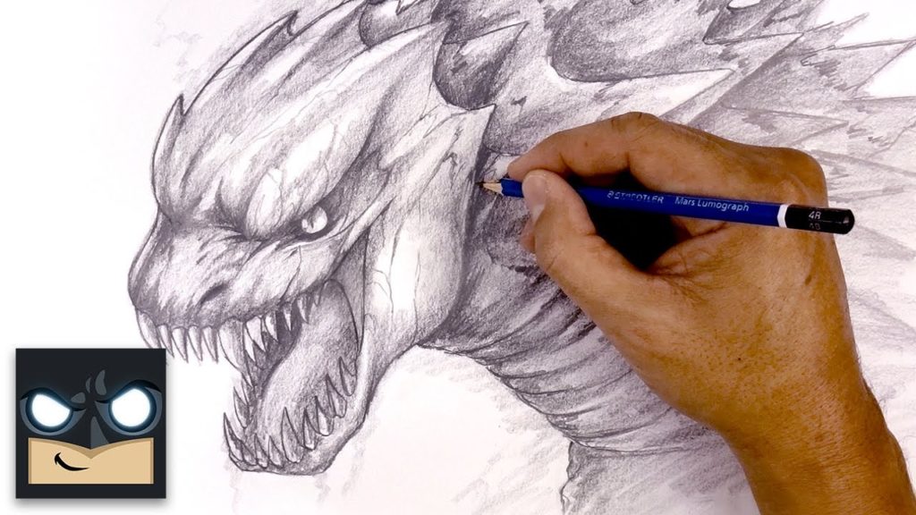 Cómo dibujar a Godzilla | Tutorial de bocetos - Dibujos animados en línea