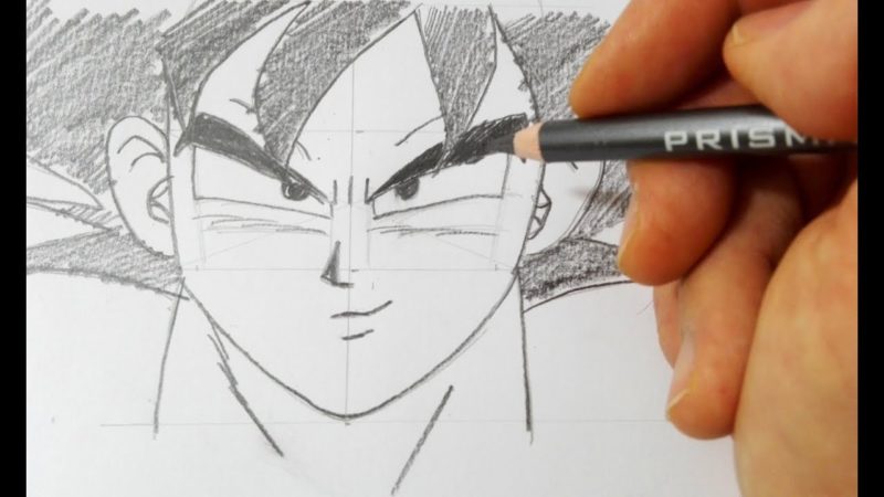 Come disegnare la faccia di Goku passo per passo