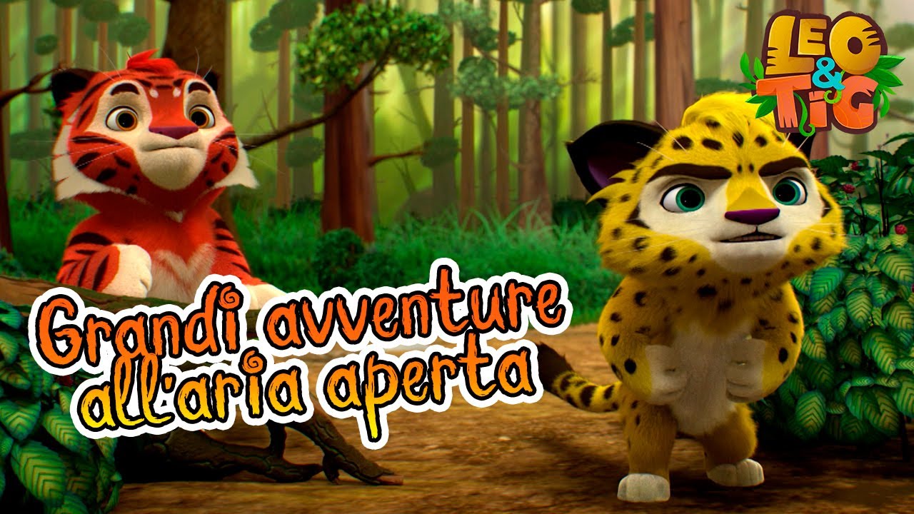 Leo e Tig Italia 🐯🐆 😃🗺 Grandi avventure all'aria aperta 🗺😃 🐯🐆 Cartone animato per bambini