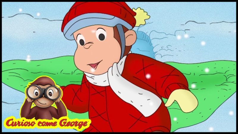 Curious George ⛄Episodi di Natale – A Gonfie Vele nella Neve 🎄Cartoni 🐵George la Scimmia