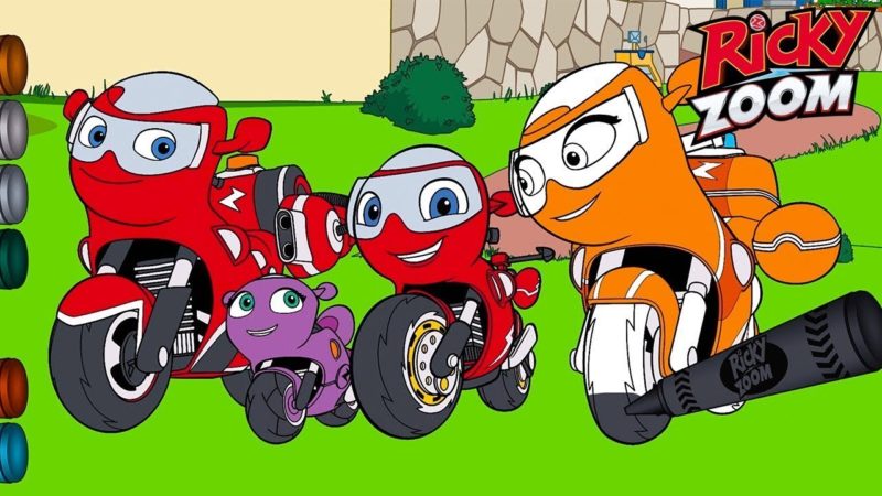 Ricky Zoom Italiano 🏍️ Ricky e la sua famiglia! | Colorare per Bambini | Cartoni Animati