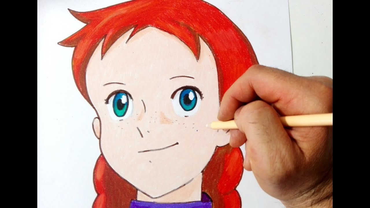 Come disegnare Anna dai capelli rossi